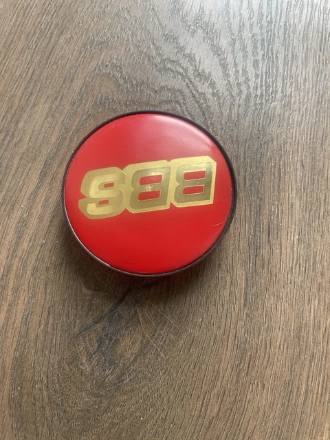 4x BBS Genuine 80mm Wheel Center Caps – Red Gold 3D Logo, Set Of 4