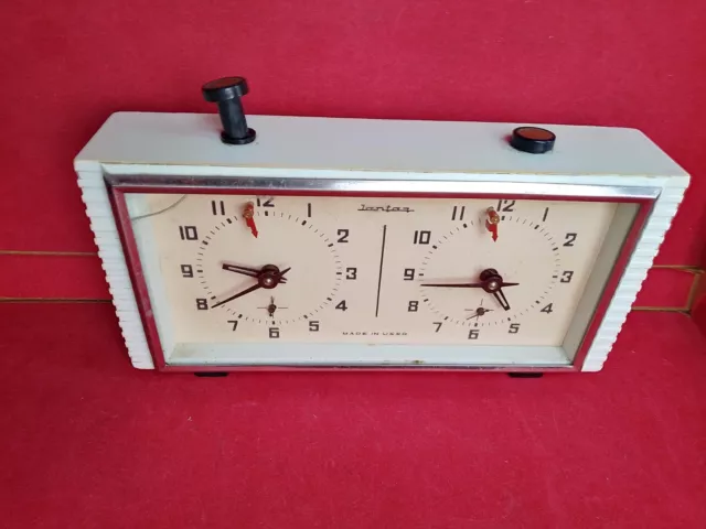 Vintage Soviet Chess Tournament Mechanical Clock Timer Jantar Yantar USSR Old