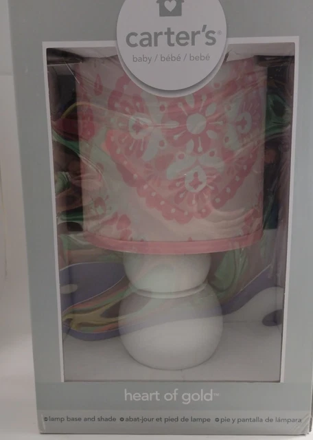 Carter's Baby Lamp Heart of Gold Lamp and Shade 17.75 in x 7 in Fabric Shade