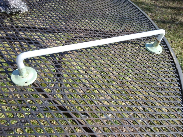 Antique Art Deco Bathroom Towel Rack Milk Glass
