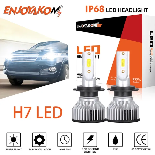 For Kia Optima 2014-2015 2018 - H7 LED Headlight Bulbs Kit High/Low Beam White