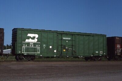 N: Orig Slide BN Burlington Northern 50' PD Boxcar #244807 Superior WI 1995