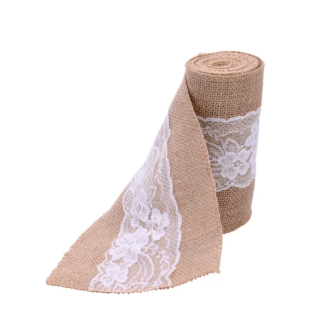 240x15cm Burlap Jute Table Runner Weding Party Chair Sashes Home Decor L9H3
