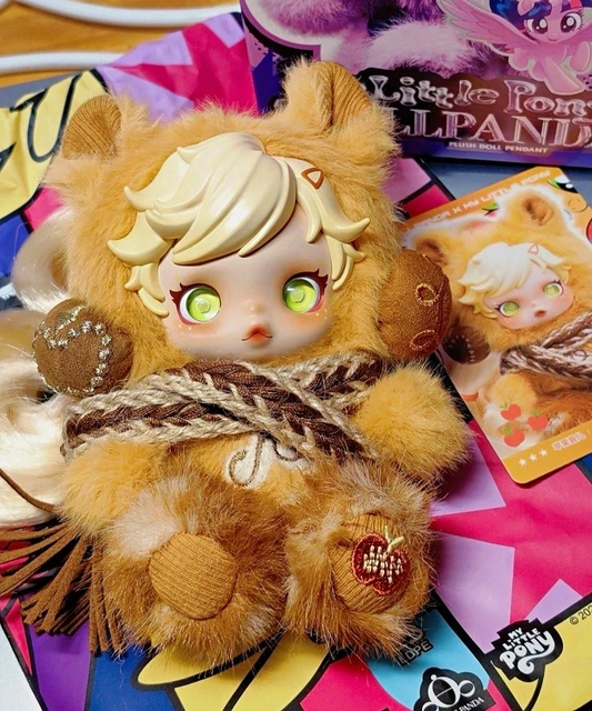 POP MART SKULL Panda My Little Pony Series 'AppleJack' Plush Keyring ...