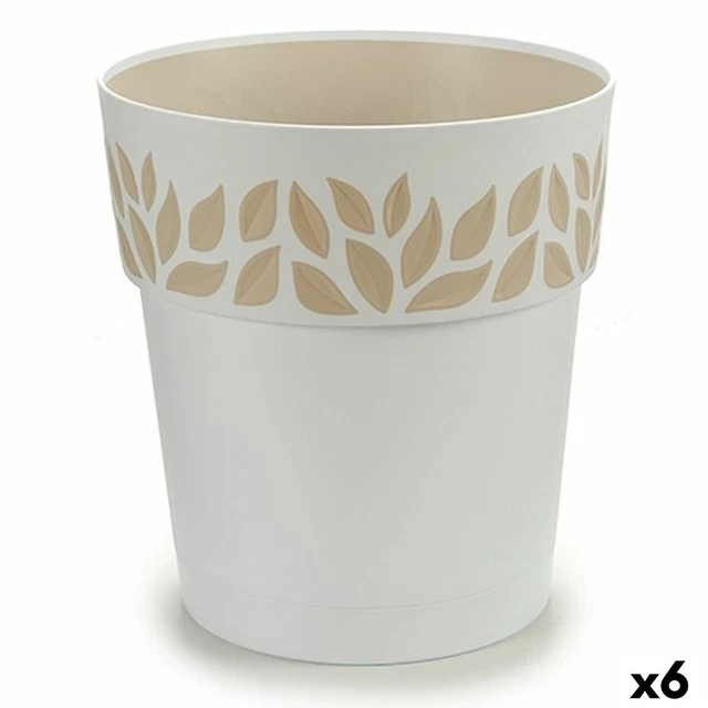 Self-watering flowerpot Stefanplast Cloe Brown Plastic 25 x 25 x 25 cm (6 Units) main image 0