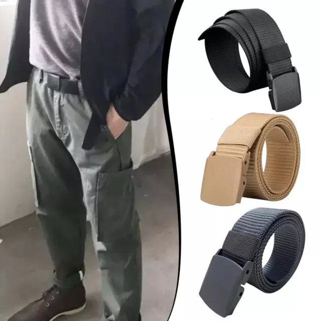 Nylon Belt Men Elastic Nylon Tactical Belts For Jeans Pants Strap.' F6R2