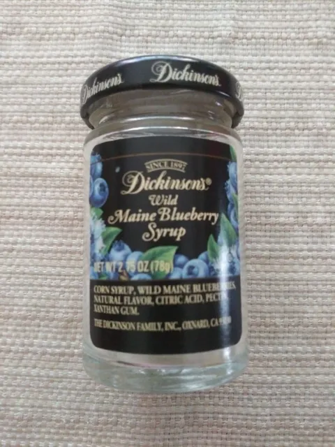 Dickinson's Wild Maine Blueberry Syrup 2.75oz Jar