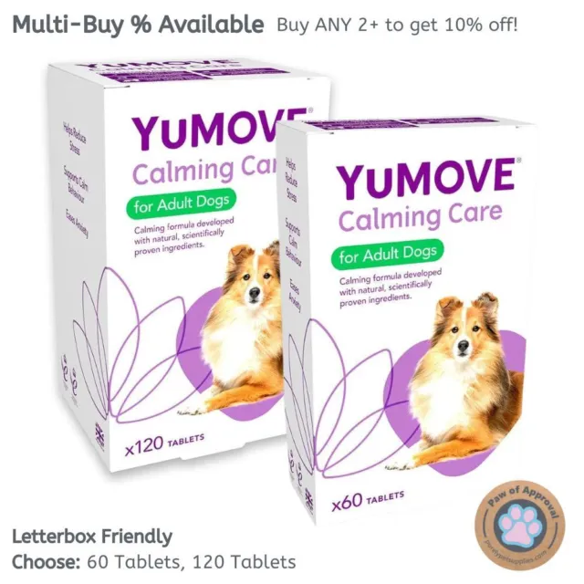 YuMOVE YuCALM Calming Care Tablets Dog Cat Anti Anxiety Calm Stress Supplement