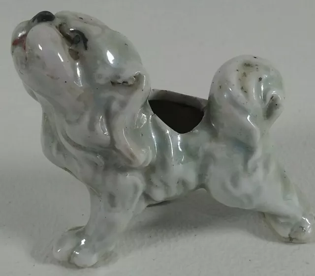 Vintage Ceramic Chihuahua Dog Figure Small Bone-China Foil Label 2.25" Japan