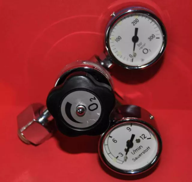 Medizinischer Druckminderer Manometer Druckregler Tauerausrüstung Sauerstoff O2