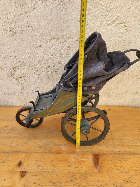 Superbe Poussette Ancienne en Bois Années 50 - Vintage