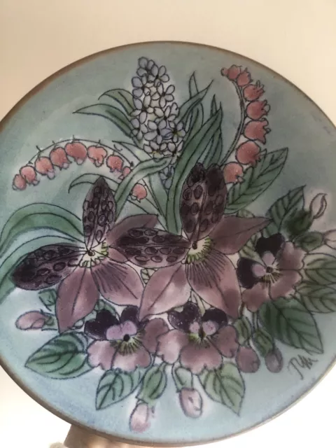 Chelsea Pottery Dish Charger  By Joyce Morgan Studio Flowers Cottage Garden