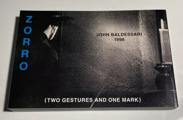 SIGNÉ numéroté limité John Baldessari Zorro deux gestes et une marque 781/800 3