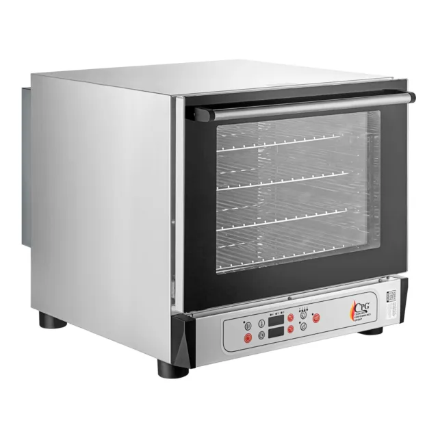 Electric Digital Countertop 4 Tray Half Size Convection Oven with Steam Injectio