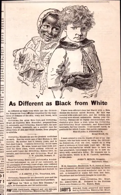 1887-88  Cuticura Remedies Quack Itching 3 Print Ads