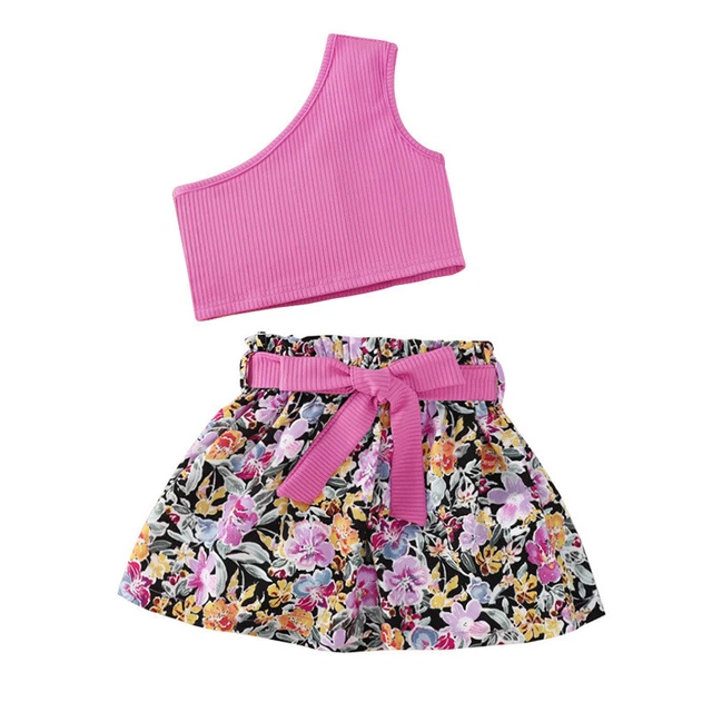 Toddler Kids Baby Girl Clothes Vest Top T-shirt Pants Trousers Outfits Tracksuit