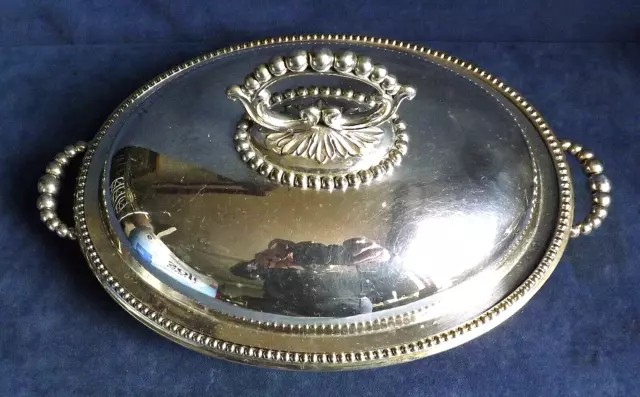 SUPERB Ornate 13" ~ SILVER Plated ~ SERVING DISH ~ c1910 by Atkins Brothers