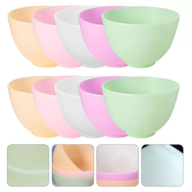 10 PCS Mask Bowl Applicator Anti-drop Bowls Hairdressing Dye