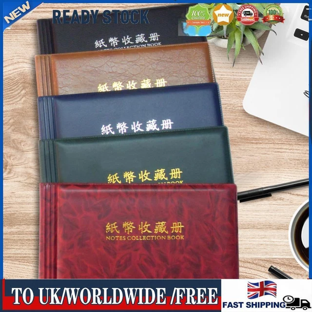 20 Pages Paper Money Currency Banknote Collection Book Storage Album