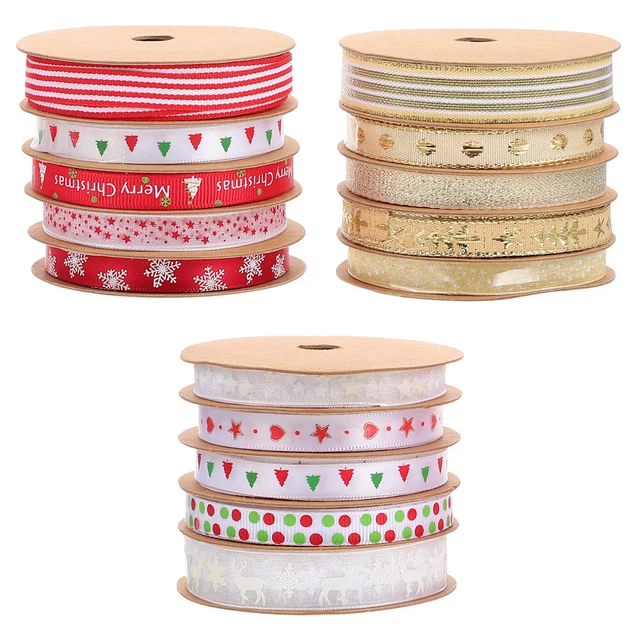 15 rollen von Weihnachten Handwerk Band Weihnachten Geschenk Verpackung Bänder