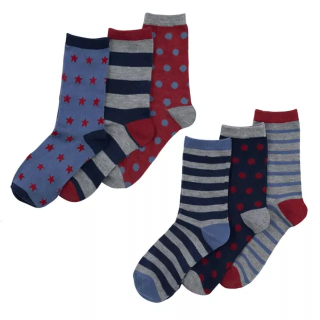 3 & 6 PK Boys Childrens Ankle Socks Children Kids Multicoloured Design Novelty