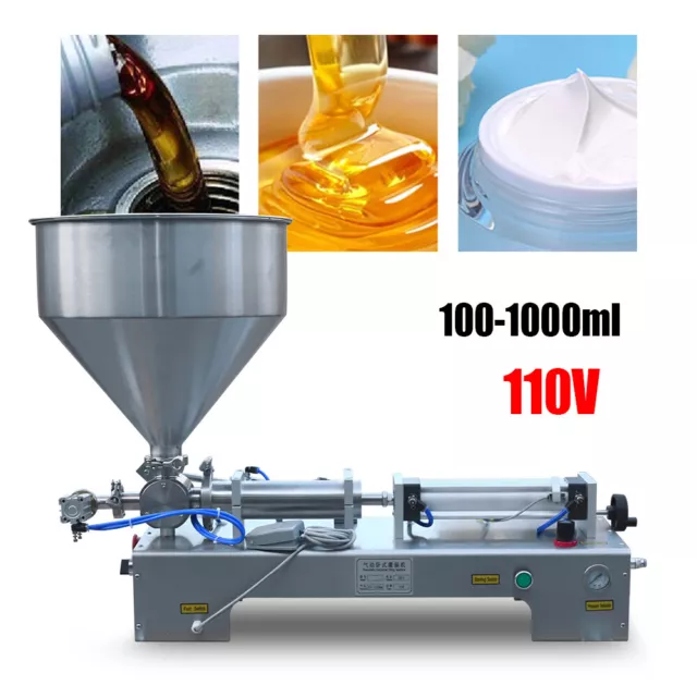 800W Pneumatic 2 Head Liquid Paste Filling Machine Bottle Quantitative Filler