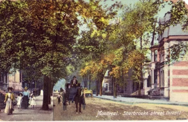Montreal Quebec Canada Sherbrooke Street West 1911
