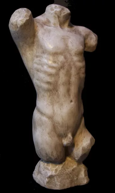 Australian Sculpture Greek Italian Style Statue Male TORSO Hercules Home Decor