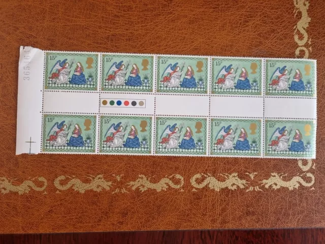 GB 1979 Christmas: traffic light gutter pairs set Of 5 SG 1108 MNH Stamps