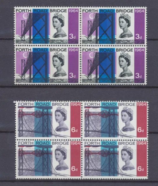 GB Stamps 1964 Forth Road Bridge: Mint Blocks: SG659p,660