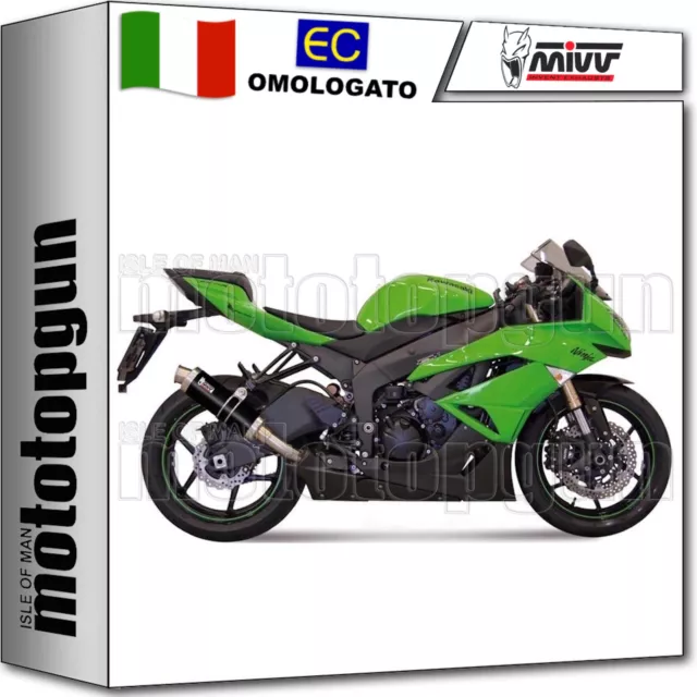 Mivv Scarico Omologato Cat-Oem Gp Inox Nero Kawasaki Zx-6 Zx6-R 636 2016 16