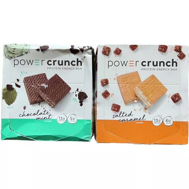 (24) Power Crunch Protein Energy Bar 2Assorted Flavors ~ 13g Protein 04/2024+