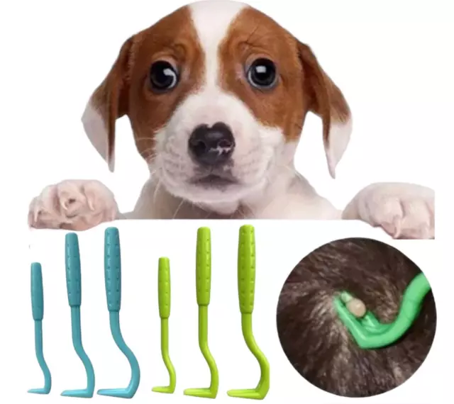 Tick Remover Tool Pets Dog Cat Rabbit 3 Pack Painless Flea Removal Hook Set