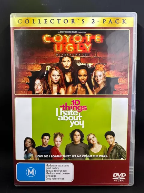 2 Pack DVD - Coyote Ugly - 10 Things I Hate About You - Free Postage - Used