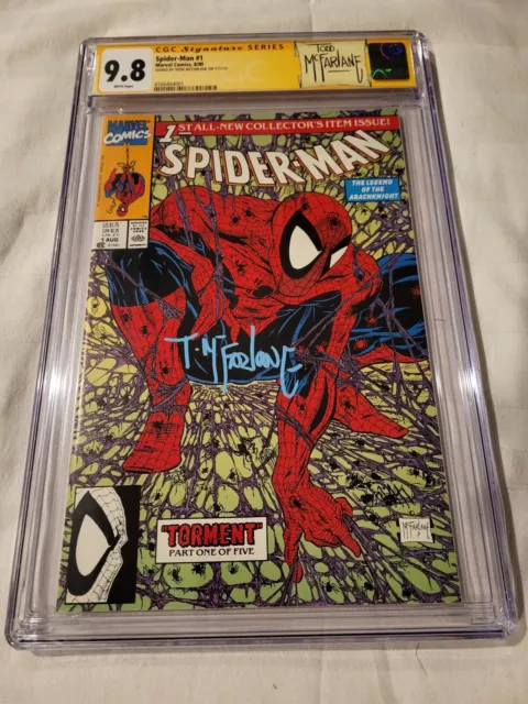 Spiderman #1 NM/MT CGC 9.8 McFarlane 1990 UPC Newsstand Variant Todd Mcfarlane