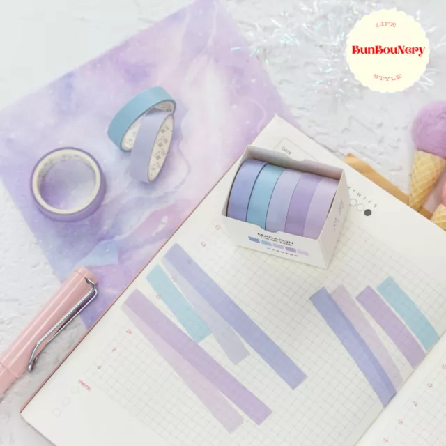 30 Pastel Colors Washi Tapes Set/combo | 10mm wide 50cm sample washi tape set