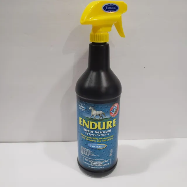 Endure Sweat Resistant Fly Spray For Horses Protects Against Insect Bites 32 oz