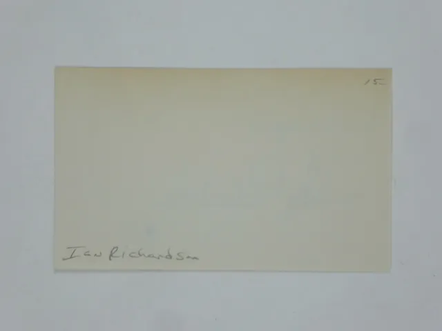 Ian Richardson Hand Signed Autographed 3x5 Index Card Actor 2