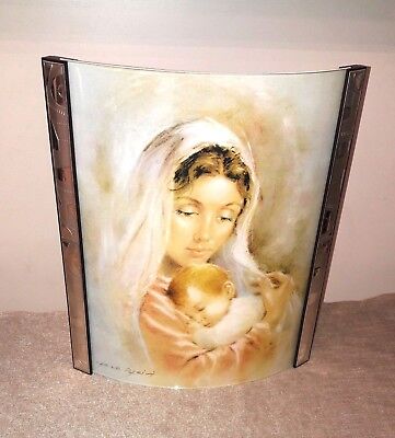 Cornice in argento, stampa Madonna con Bambino Gesù, maternità, regalo Natale