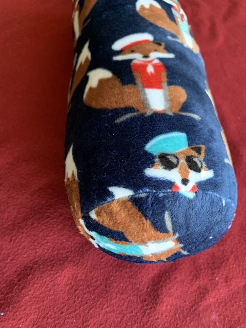 travel neck pillow Sailor fox  minky polyester USA Therapy Blue Red W/ Hats New