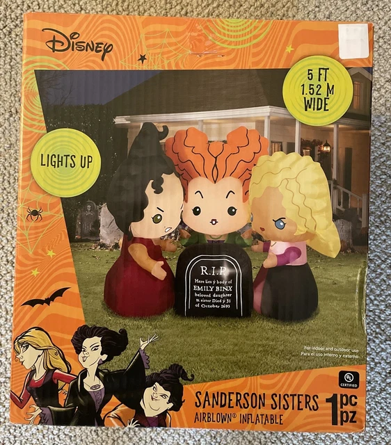 DISNEY HOCUS POCUS 5ft Sanderson Sisters Halloween Airblown Inflatable Yard Prop 121.64
