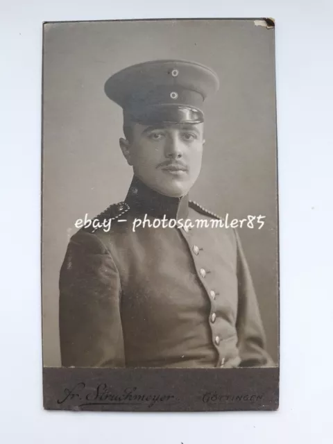Göttingen schönes CdV Portrait Soldat Offizier Einjähriger Foto Struckmeyer