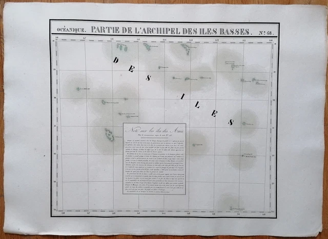 Pacific Large Original Map Frensh Polynesia 3 Maps by Vandermaelen - 1827 2