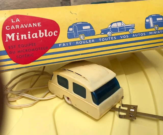 JOUET ANCIEN CARAVANE ELECTRIQUE MINIABLOC ADOR + boite
