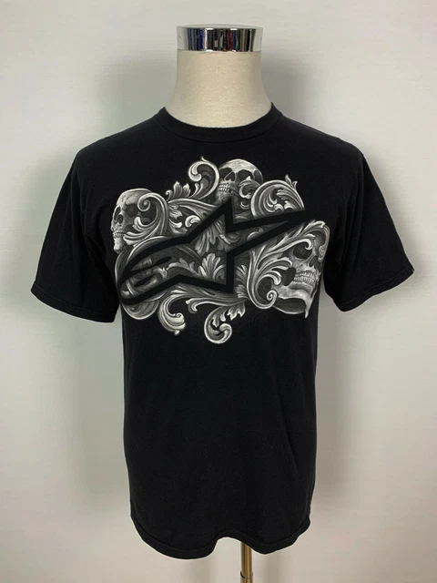 Alpinestars Mens Motorcyle Racing Cotton Big Logo T-Shirt Shirt Tee Size M