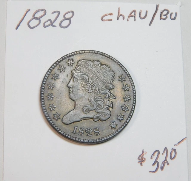 1828 Ch Au  Early 100% Original Half Cent Free Shipping!!!!!!!-