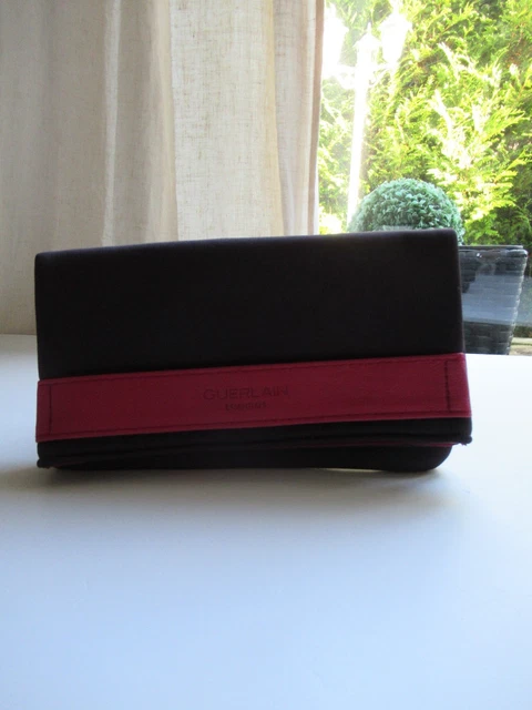 Trousse De Maquillage Guerlain - Tissu Nid D'abeille Noir - 24x15x15 Cm - Neuf