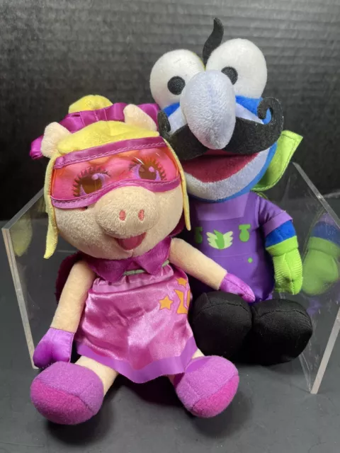 Muppet Babies Meanie Gonzo & Fabulous Miss Piggy 6” Plush Disney Junior
