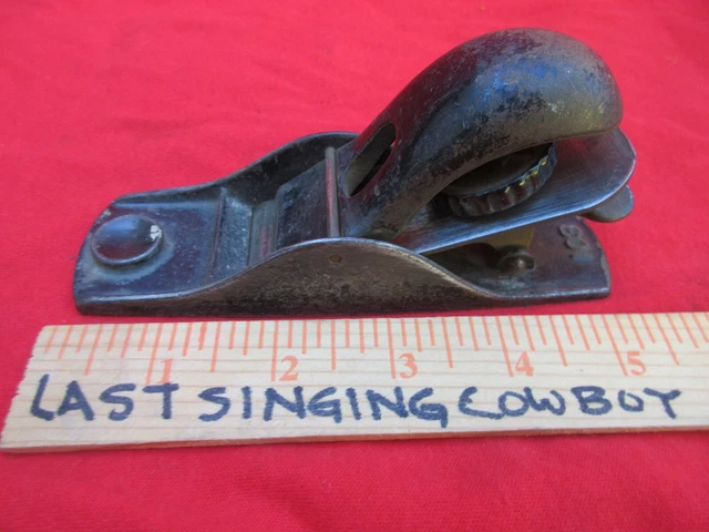 Vintage Stanley " No 103 " Block Plane w/ "SW " BLADE SWEETHEART, UMUSTSEE (91b)