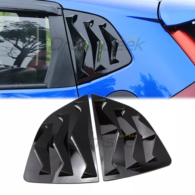 Couvres de Louver Fenêtre Latérale Arrière pour Honda Fit Jazz 2014-2019 Noir